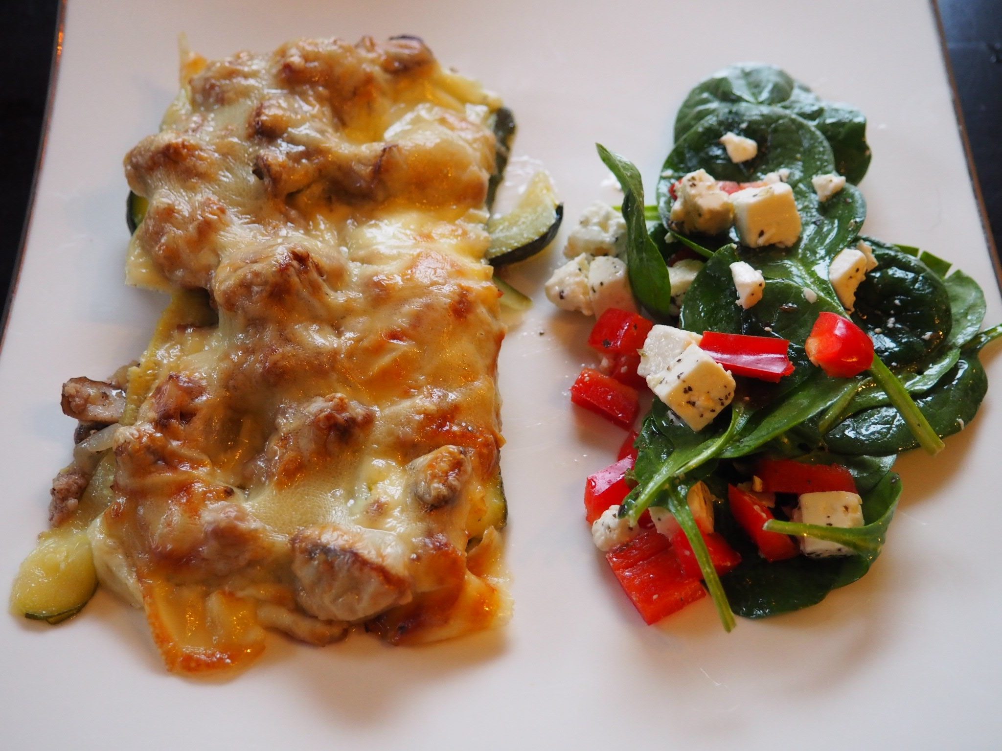 Lasagne med squashplater